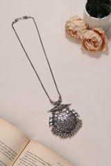Bold Antique Silver Pendant Necklace