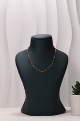 Elegant Blue Stone Gold Chain Necklace