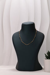 Elegant Blue Stone Gold Chain Necklace