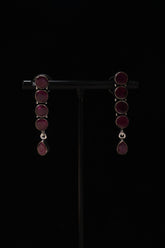 Elegant Ruby Drop Earrings