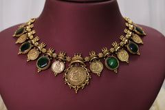 Lakshmi Palakka Kasu Necklace - Premium Vishu Special