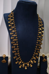 Lakshmi Two Layer Kasu Mala - Antique Finish