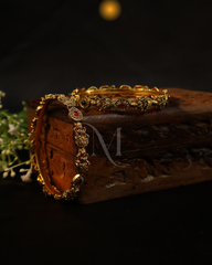 Eternal Grace – Antique Gold Bangles with Temple Detailing