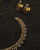 Radiant Cluster Diamond Necklace Set