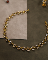 Elegant Gold & CZ Necklace and Earrings Set