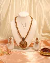 Antique Lakshmi Coin Pendant Necklace Set
