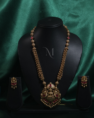 Antique Temple Jewellery Set with Goddess Lakshmi Pendant
