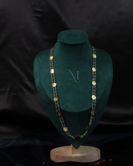 Elegant Dual-Layer Lakshmi Coin Bead Necklace