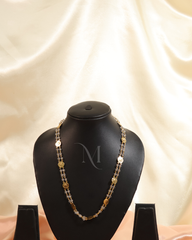 Elegant Dual-Layer Lakshmi Coin Bead Necklace