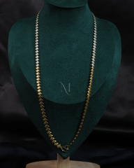 Dual-Tone Traditional Long Chain Necklace