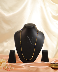 Elegant Gold Chain with Blue Accent Beads