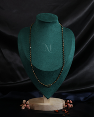 Classic Black and Gold Bead Chain Necklace