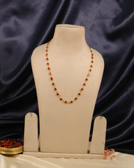 Elegant Red Bead Gold Chain Necklace