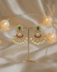 Premium Chandbali Pearl Earrings