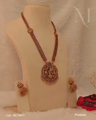 Premium Antique Temple Necklace with Lakshmi Pendant