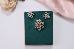 Pooja AD stone pendant and earring set
