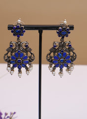 Tiara Oxidised Earring