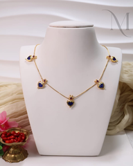 Pallavi Palakka Invisible Necklace - Blue