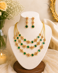 Emerald Tara Three Layer Necklace Set 💚