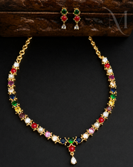 Navaratna Elegance Necklace Set