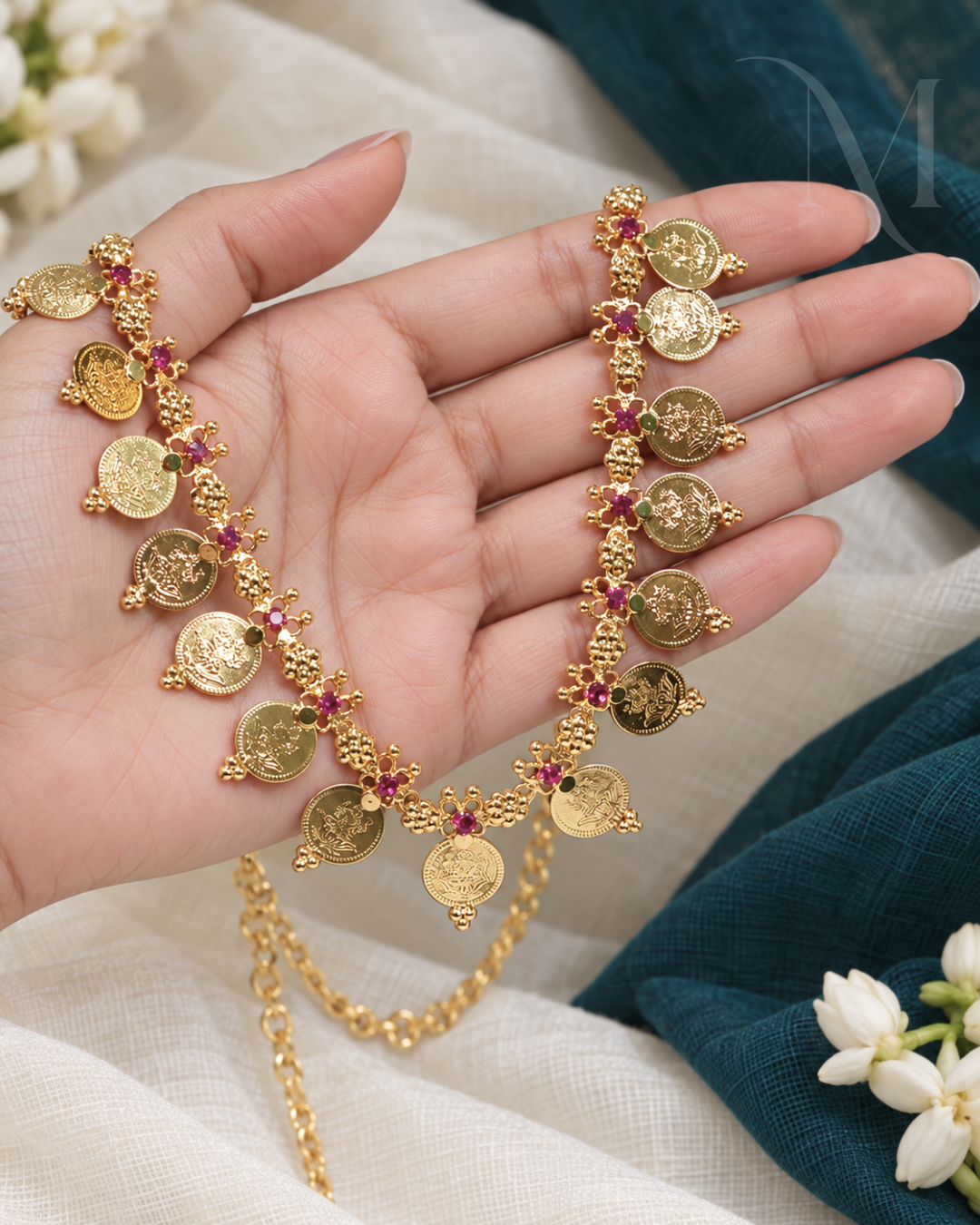 15 Kasu Lakshmi Necklace