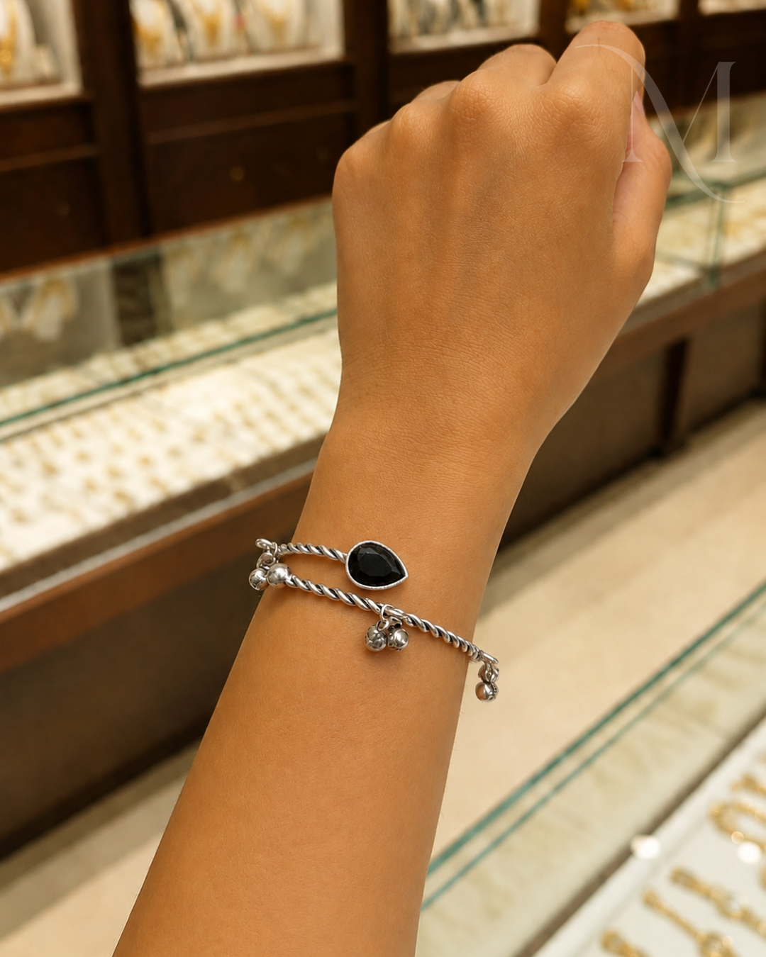 Kashmiri Bracelet – Silver Finish