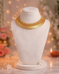 Premium Adakku Kasu Lakshmi Necklace (Without Stones)
