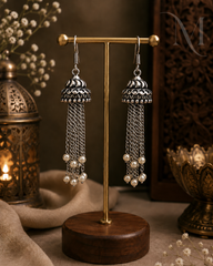 Oxidised Kashmiri Hanging Jumka