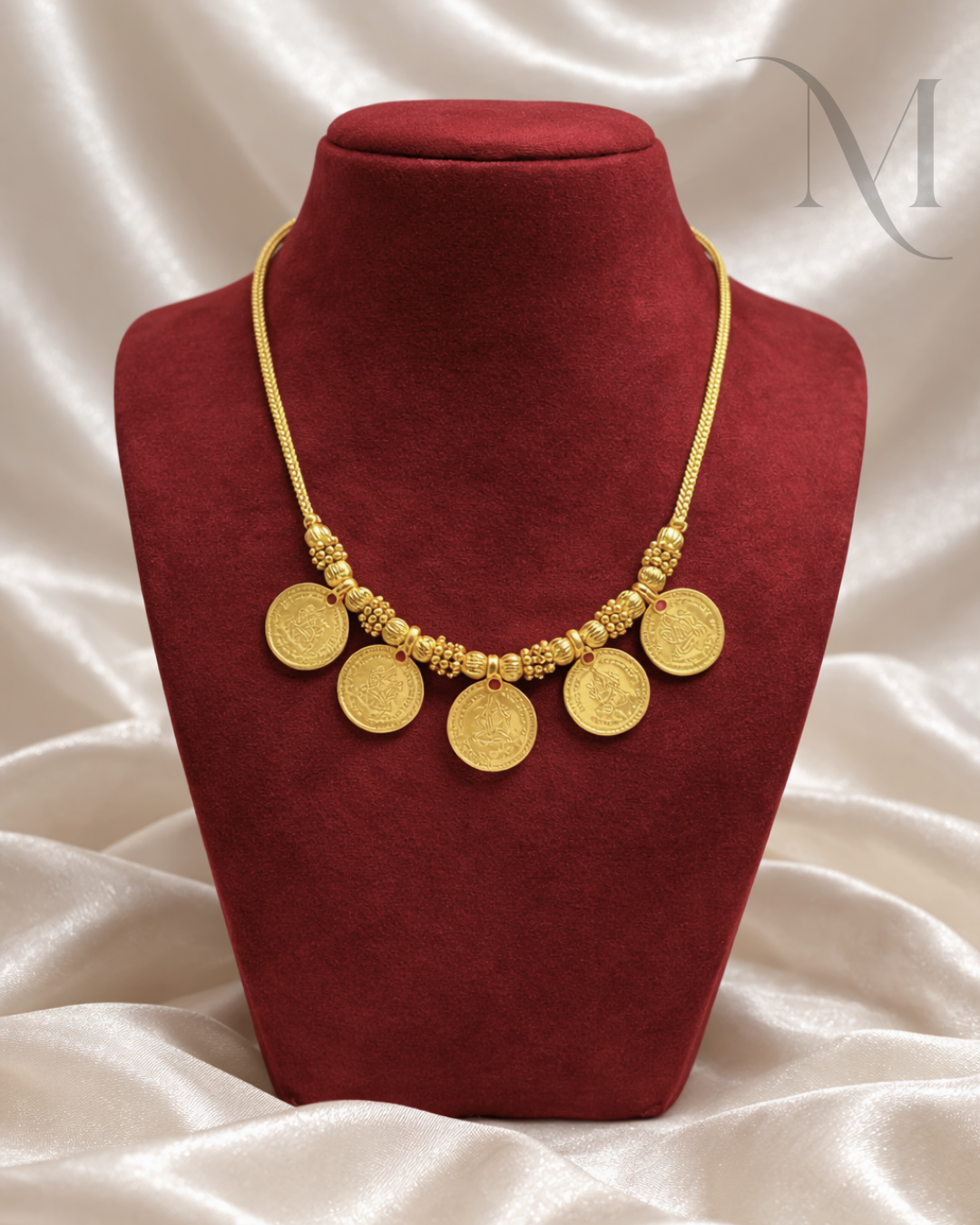 5 Coin Lakshmi Necklace