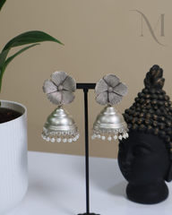 Pushpa Oxidised Jhumka