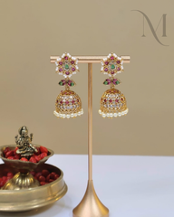 Premium Kemp Jadau Pearl Jhumka