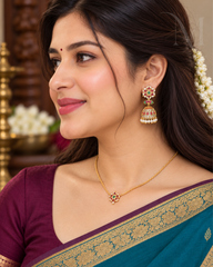 Premium Kemp Jadau Pearl Jhumka