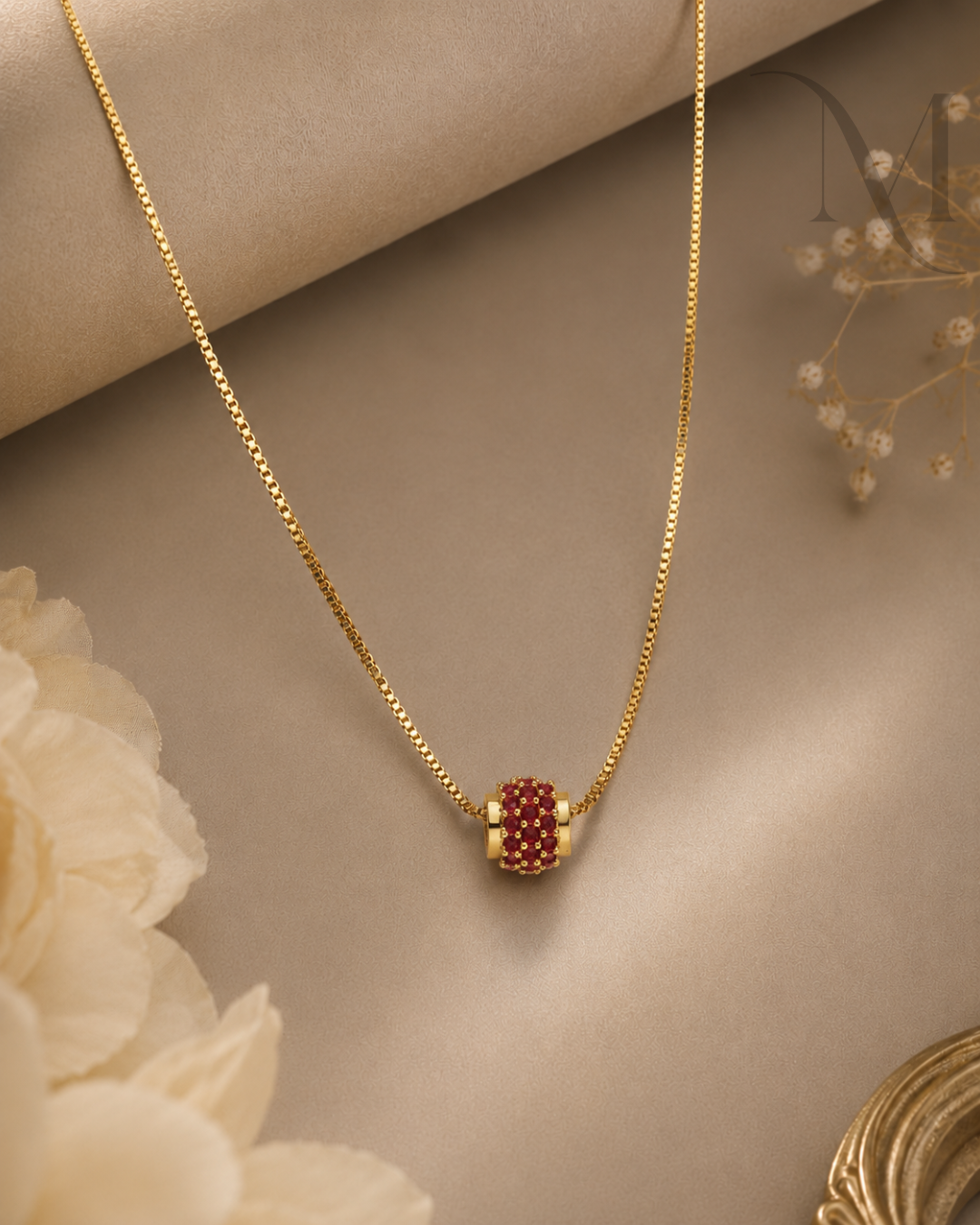 Avani Red Stone Chain