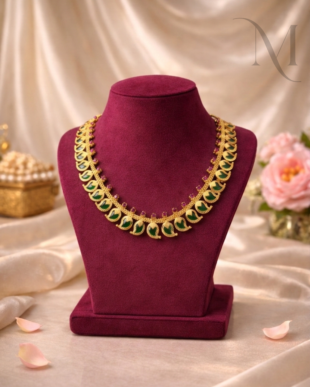 Emerald Swarna Manga Necklace – Premium
