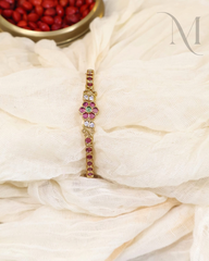 Ruby Green Floral Kemp Openable Bangle