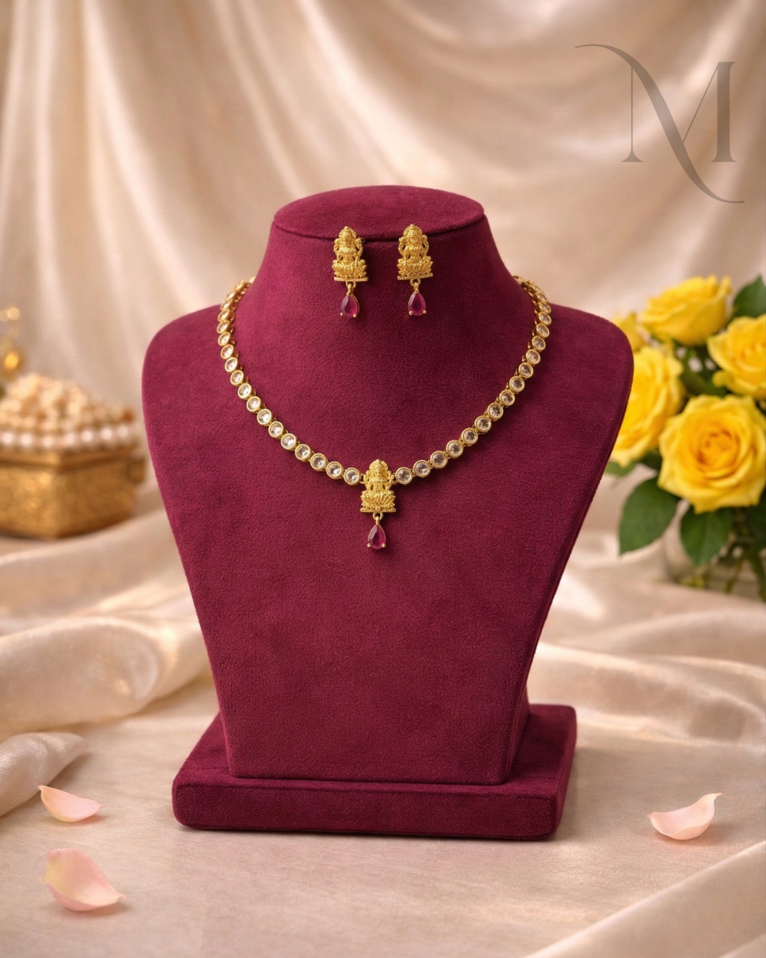Lakshmi Jyothi Diamond Replica Necklace