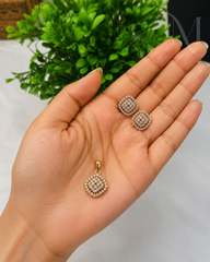 Aarna Diamond Replica Pendant Set ✨