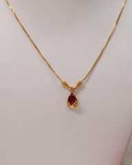 Saanvi Red Drop Pendant Chain