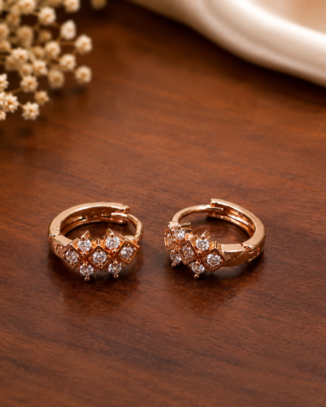 Roshni Diamond Hoop Earrings ✨