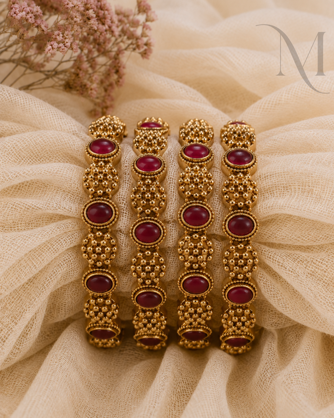 Ritika Ruby Stone Bangles ❤️