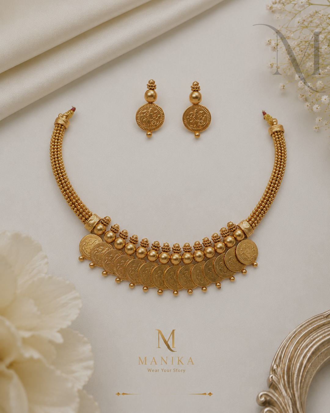 Hemika Lakshmi Kasu Necklace Set