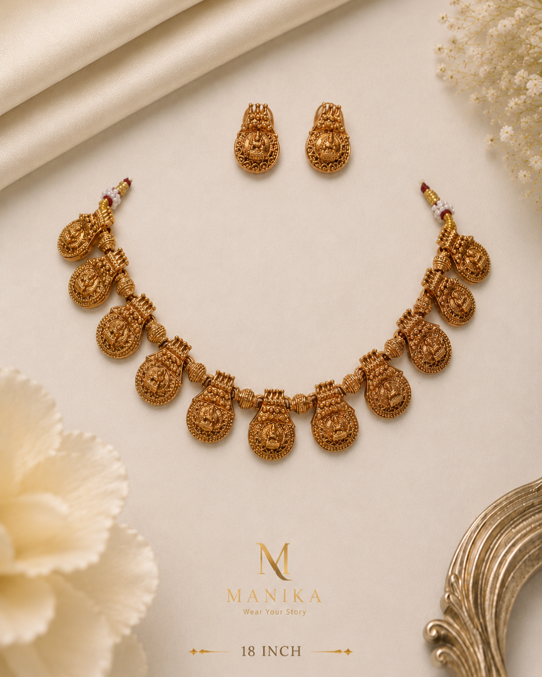 Aathira Lakshmi Kasu Necklace
