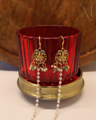 Lakshmi Bugadi with Pearl Ear Chain