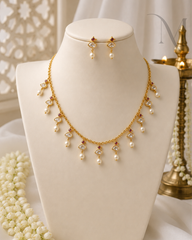 Mithra Kids Pearl Necklace Set