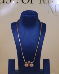Premium Diamond Replica Haram with Ruby Pendant
