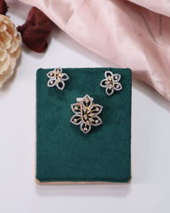 Pooja AD stone pendant and earring set