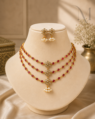 Noor Ruby Polki Necklace Set