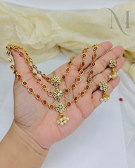 Noor Ruby Polki Necklace Set