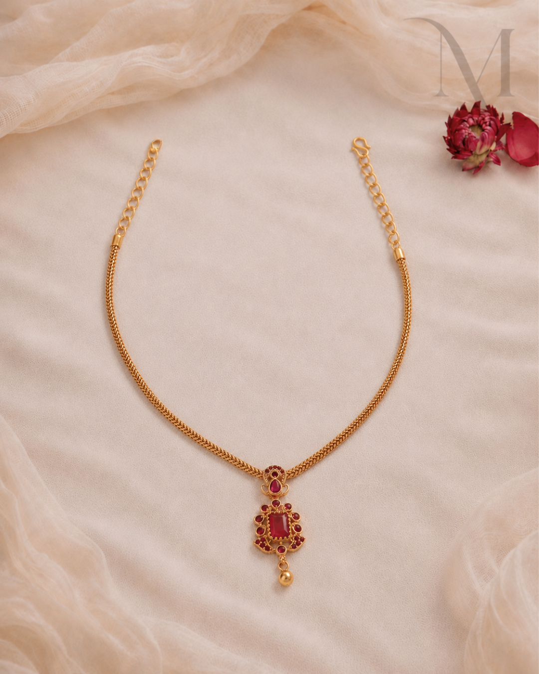 Lohita Ruby Pendant Necklace Non-Idol