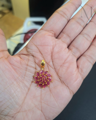 Manika Ruby Bloom Floral Pendant 🌸